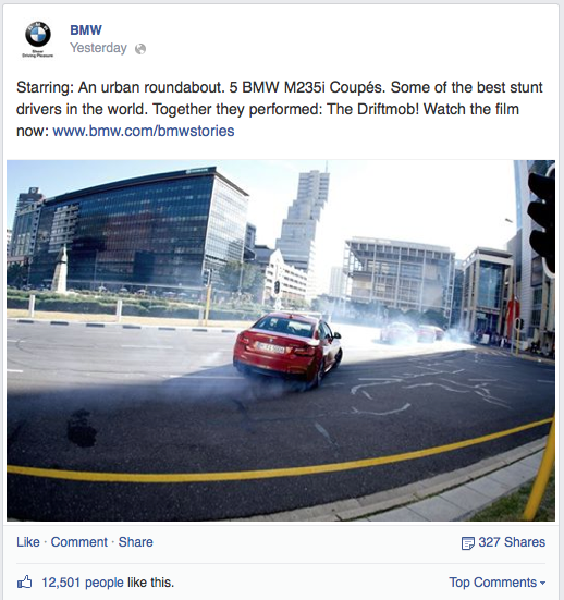 BMW Facebook Post